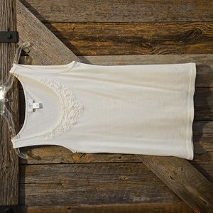 Ann Taylor Loft. White tank top. Size Medium